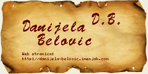 Danijela Belović vizit kartica